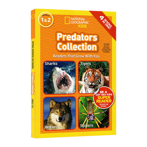 英文原版 National Geographic Kids Readers: Predators Collection国家地理儿童分级读物 食肉动物合集小学STEM课程进口原版书籍