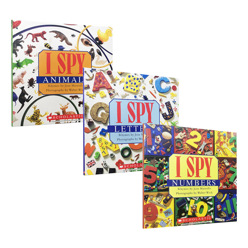 I Spy Animals 视觉大发现系列3册 3-5岁宝宝奇妙的视觉益智游戏书进口原版英文书籍