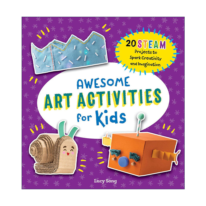 英文原版 Awesome Art Activities for Kids 儿童艺术活动书 20个激发创造力和想象力的STEAM项目 英文版 进口英语原版书籍