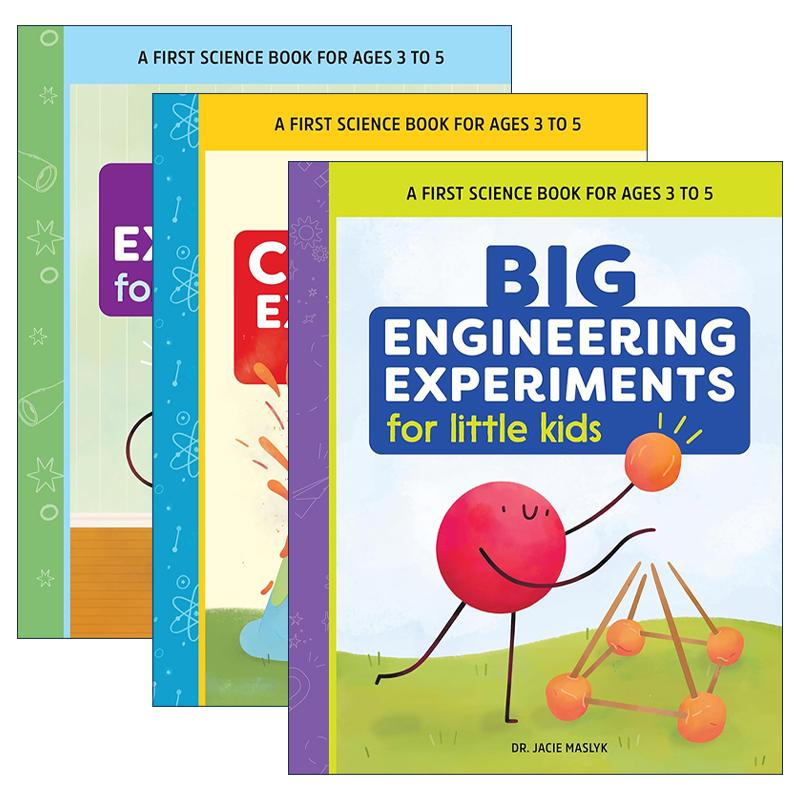 英文原版 Big ... Experiments for Little Kids系列3册 STEM教育 儿童科普百科 趣味游戏 科学游戏 英文版 进口英语原版书籍