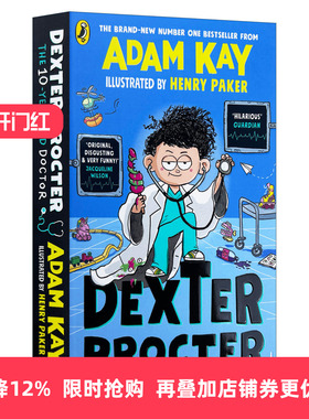英文原版 Dexter Procter the 10-Year-Old Doctor 10岁小医生德克斯特 畅销新作 儿童人体科普插图小说 英文版 进口英语原版书籍