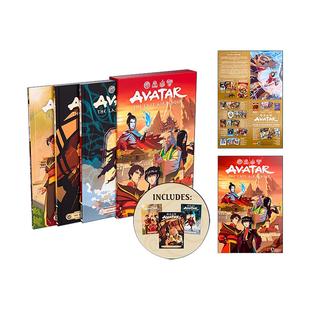 英文原版 Treasury 气宗 Boxed Set Airbender and 进口 三册盒装 套装 Last Fire Family 最后 降世神通 火与家瑰宝 The Avatar