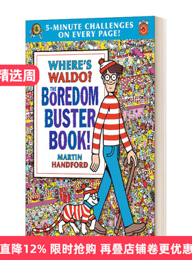 英文原版 Where’s Waldo? The Boredom Buster Book! 5-Minute Challenges 沃尔多在哪里?无聊终结者之书 精装进口英语原版书籍