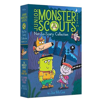 英文原版 Junior Monster Scouts Not-So-Scary Collection Books 1-4 少年怪物童子军4册盒装 英文版 进口英语原版书籍