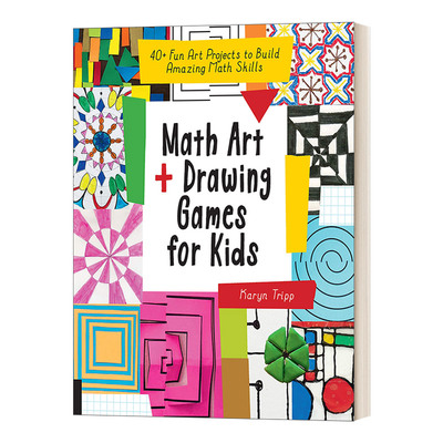 英文原版 Math Art and Drawing Games for Kids 儿童数学艺术和绘画游戏 40多个有趣的艺术项目 英文版 进口英语原版书籍