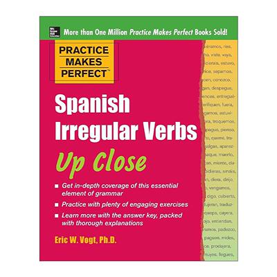 原版 Practice Makes Perfect Spanish Irregular Verbs Up Close 熟能生巧 西班牙语不规则动词 进口原版书籍