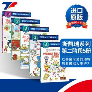 畅销英语书 Scarry Step 英文原版 儿童绘本 Reading 斯凯瑞系列5册 into 理查德斯凯瑞Richard 美国兰登经典 金色童书系列 分级读物