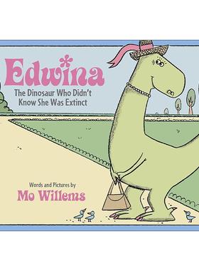 英文原版 Edwina the Dinosaur Who Didn't Know She Was Extinct 恐龙小姐不知道她已经灭绝了 绘本 英文版 进口英语原版书籍