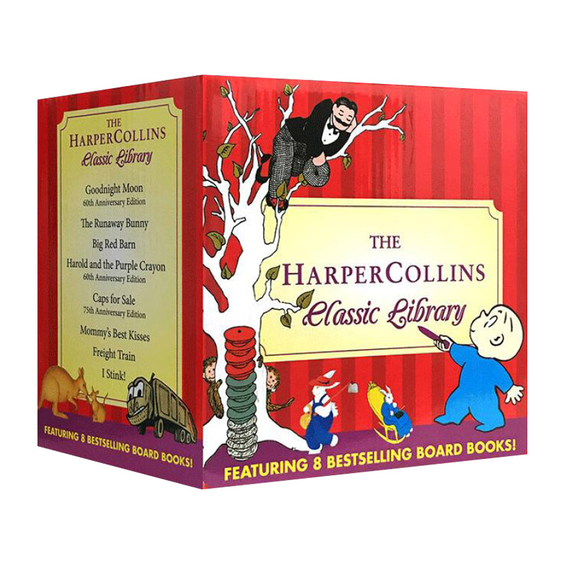 英文原版 The HarperCollins Classic Library 哈珀柯林斯经典图书馆 儿童经典卡板书 英文版 进口英语原版书籍