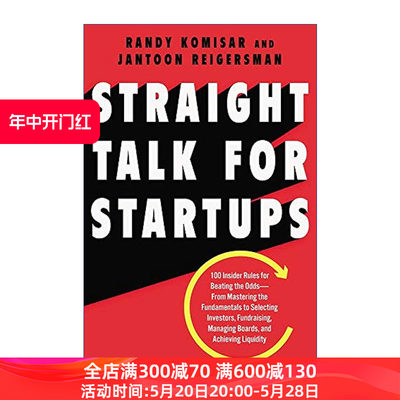 英文原版 Straight Talk for Startups 对初创公司直言不讳 100条可以击败困境的内部规则 精装 英文版 进口英语原版书籍