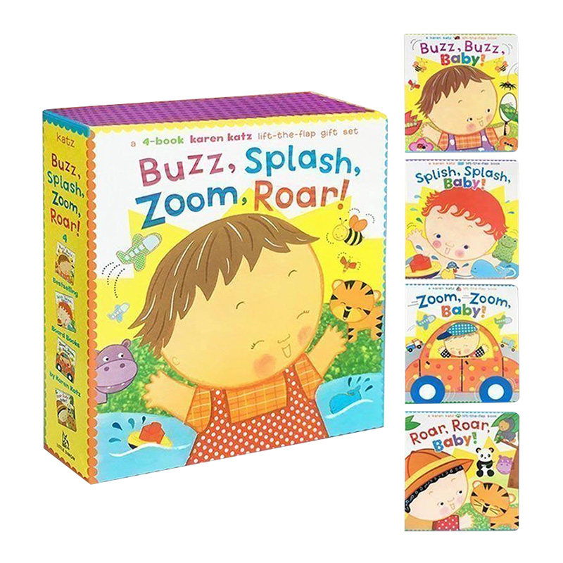 Buzz, Splash, Zoom, Roar! 动物之声  Karen Katz 卡伦卡茨进口原版英文书籍