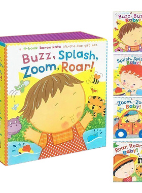 Buzz, Splash, Zoom, Roar! 动物之声  Karen Katz 卡伦卡茨进口原版英文书籍