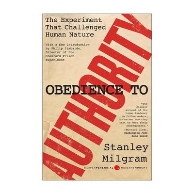 英文原版 Obedience to Authority 对权威的服从 一次逼近人性真相的心理学实验 米尔格拉姆 英文版 进口英语原版书籍
