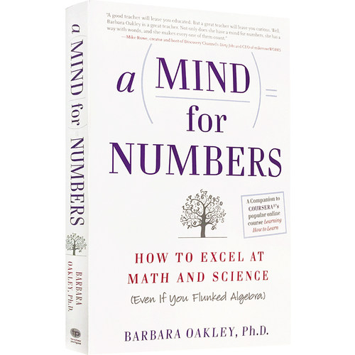 学习之道 A Mind for Numbers 英文原版书 人体对于学习的一些规律原理 习惯技巧 美国亚马逊学习类畅销书 Barbara Oakley