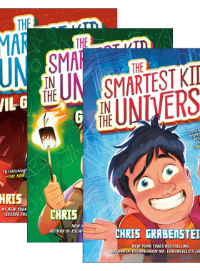 英文原版 The Smartest Kid in the Universe 宇宙中最聪明的孩子1-3册 儿童动作冒险小说 神奇图书馆系列作者Chris Grabenstein