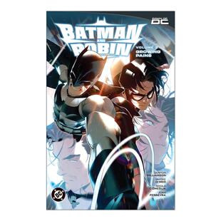 DC漫画 and Vol. 英文原版 Pains 烦恼 英文版 成长 Robin 卷二 蝙蝠侠与罗宾 书籍 进口英语原版 Growing Batman