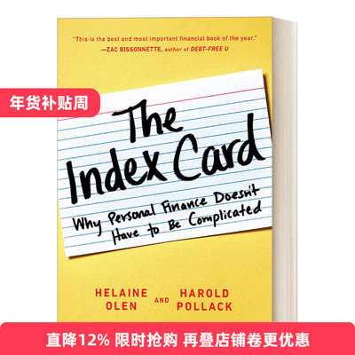 英文原版 The Index Card 一张索引卡：为什么个人理财也可以很简单 Helaine Olen 芝加哥大学教授Harold Pollack 进口英语原版书