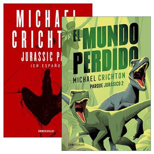 英文原版 Parque Jurásico 侏罗纪公园系列2册 Michael Crichton Jurassic Park/El mundo perdido 英文版 进口英语原版书籍