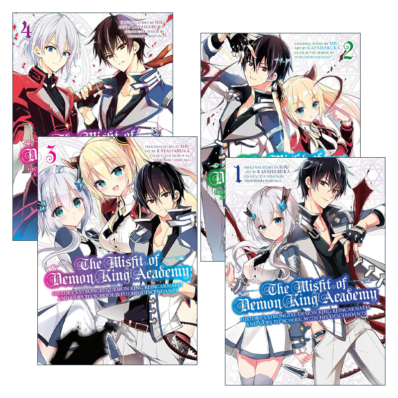 英文原版 The Misfit of Demon King Academy 魔王学院的不适任者系列4册 转生就读子孙们的学校 漫画 英文版 进口英语原版书籍