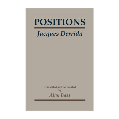 英文原版 Positions 多重立场 Jacques Derrida雅克·德里达 英文版 进口英语原版书籍