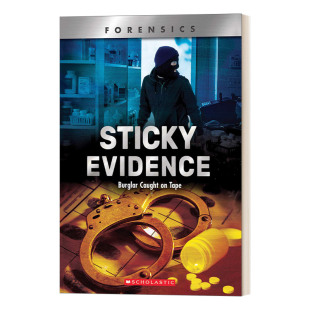Xbooks系列 Sticky 英文原版 粘性证据 进口英语原版 Burglar 科普知识绘科普读物 Evidence 书籍 Caught 用胶带抓获窃贼 Tape
