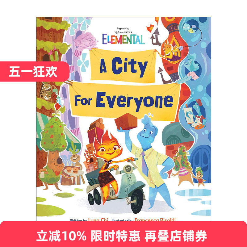 英文原版 Disney/Pixar Elemental A City for Everyone 每个人的元素之城 迪士尼皮克斯动画电影周边书 儿童精装绘本 进口书籍
