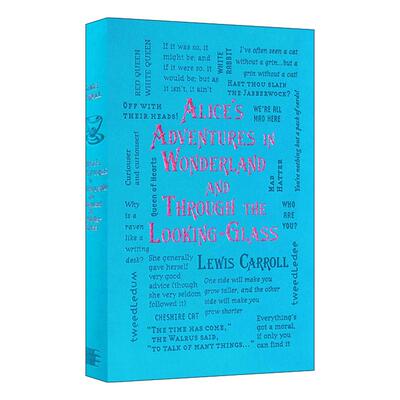 英文原版 Alice's Adventures In Wonderland And Through The Looking-Glass 爱丽丝镜中奇遇记 软精装皮质封面词云经典 英文版