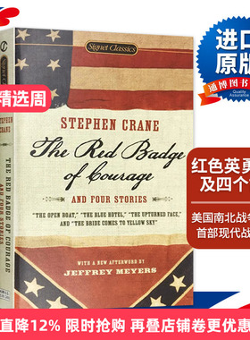 红色英勇勋章及四个故事 The Red Badge of Courage 英文原版小说 美国南北战争背景 现代战争作品 进口英语书籍 斯蒂芬克莱恩