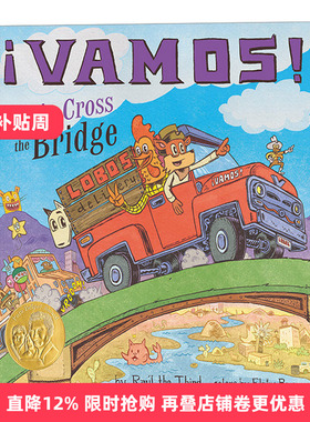 英文原版 Vamos Let's Cross the Bridge 走 一起过桥 普拉贝尔普雷奖绘本 Raúl the Third 英文版 进口英语原版书籍