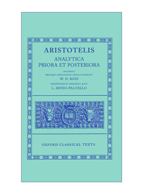 英文原版 Aristotle Analytica Priora et Posteriora 亚里士多德 前分析篇和后分析篇 牛津古典文本系列 精装 进口英语原版书籍
