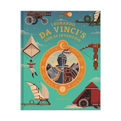 英文原版 Leonardo Da Vinci's Life of Invention 达芬奇的天才发明艺术与人生故事 精装彩色插画绘本 英文版 进口英语原版书籍