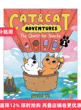 英文原版 Cat and Cat Adventures The Quest for Snacks 猫猫历险记1 全彩漫画 英文版 进口英语原版书籍