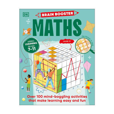 英文原版 Brain Booster Maths 大脑助推器 数学练习 逻辑思维锻炼 DK儿童益智游戏 书写活动与谜题 英文版 进口英语原版书籍