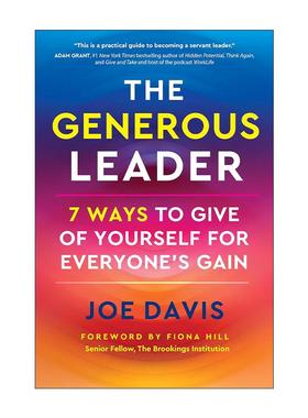 英文原版 The Generous Leader 慷慨的领导者 让大家都能获益的7种方法 组织管理指南 Joe Davis 精装 英文版 进口英语原版书籍