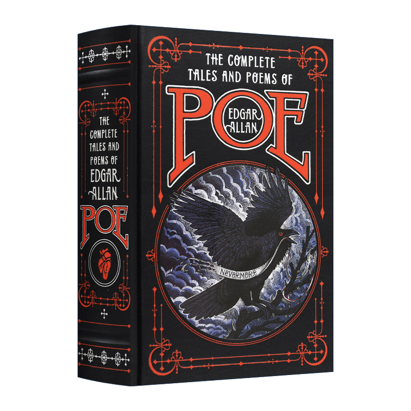 Complete Tales & Poems of Edgar Allan Poe 埃德加·爱伦·坡完整故事集与诗集 皮革金边 精装豪华收藏版 巴诺经典 进口原版书籍