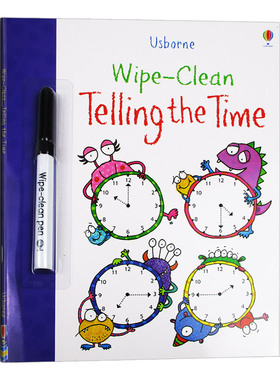 Wipe-Clean Telling the Time擦擦书-时间进口原版英文书籍