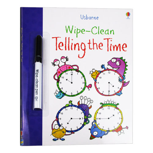 Wipe-Clean Telling the Time擦擦书-时间进口原版英文书籍
