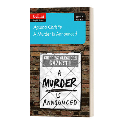 英文原版 Collins Agatha Christie ELT Readers B2 A Murder Is Announced 柯林斯阿加莎英语学习小说系列 谋杀启事 进口书籍