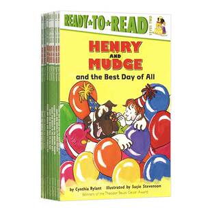 Ready To Read 英文原版 汪培珽第二阶段 进口书籍 Henry and Mudge系列 亨利和玛吉8本套装 5-12岁儿童情商管理读物 桥梁书