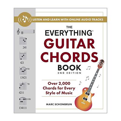英文原版 Everything Guitar Chords Book 吉他音阶全能指南 第2版 700多种音阶指型 含在线资源 英文版 进口英语原版书籍