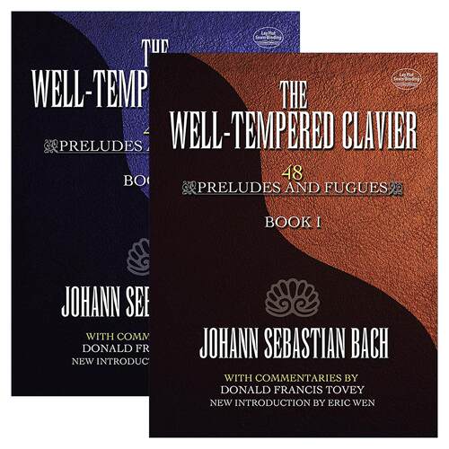 英文原版 The Well-Tempered Clavier 平均律钢琴曲集2册 48首序曲和赋格 巴赫 英文版 进口英语原版书籍
