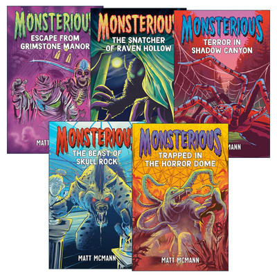 英文原版 Monsterious 怪物系列1-5册 儿童冒险小说 Goosebumps 鸡皮疙瘩 英文版 进口英语原版书籍