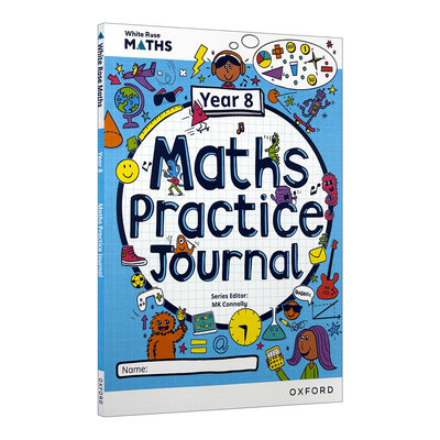 英文原版 White Rose Maths Practice Journal Year8 牛津白玫瑰数学家庭练习册 国际双语学校 英文版 进口英语原版书籍
