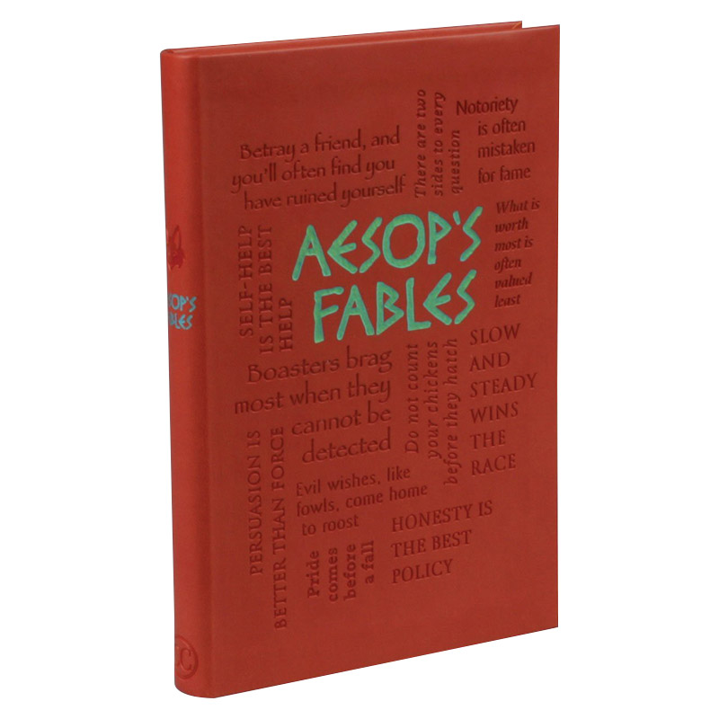 Aesop's Fables 伊索寓言 软精装皮质封面词云经典 Word Cloud Classics进口原版英文书籍