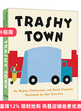 英文原版 Trashy Town 垃圾镇 儿童韵文纸板书绘本 2-6岁 英文版 进口英语原版书籍