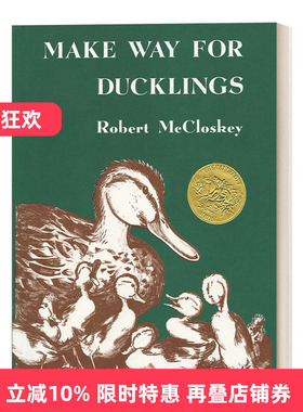 英文原版绘本 Make Way for Ducklings 让路给小鸭子 启发精选美国凯迪克大奖绘本 精装 Robert Mccloskey 英文版 进口英语书籍