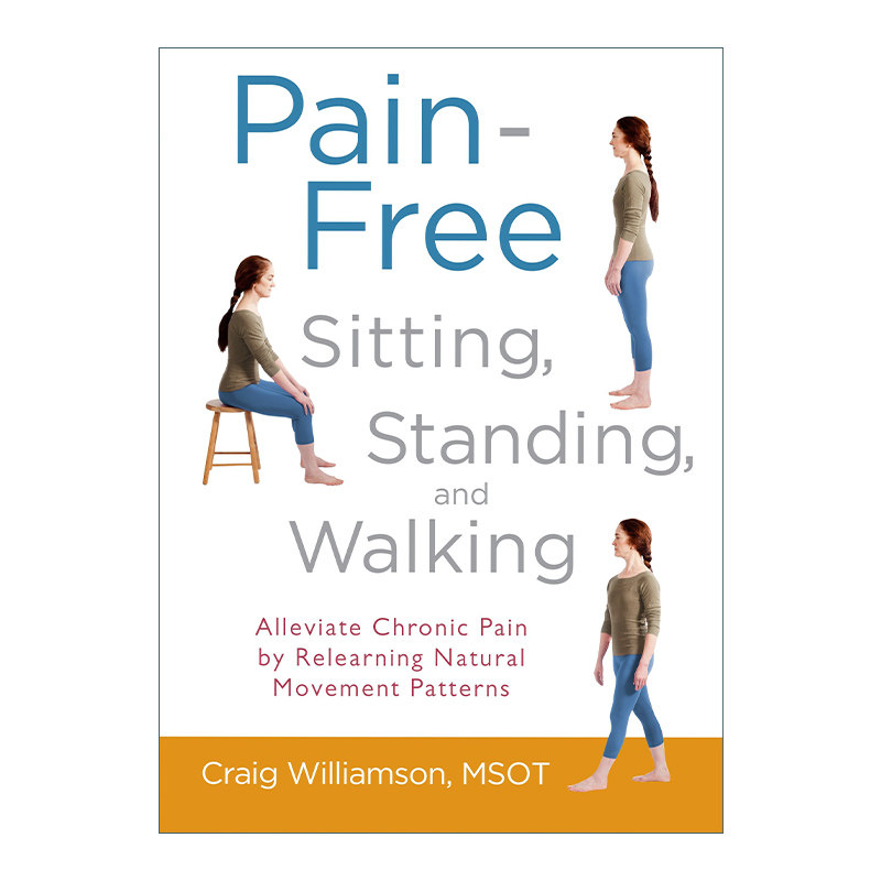 英文原版 Pain-Free Sitting Standing and Walking 无痛坐姿 站姿 走路姿势 重新学习自然运动模式减轻慢性疼痛 英文版 进口书