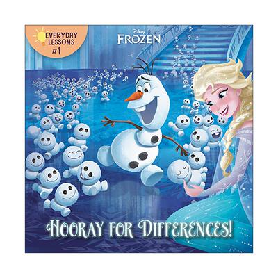 英文原版 Everyday Lessons #1 Hooray for Differences Disney Frozen 每日一课系列1 为不同欢呼 迪士尼冰雪奇缘 同名电影改编