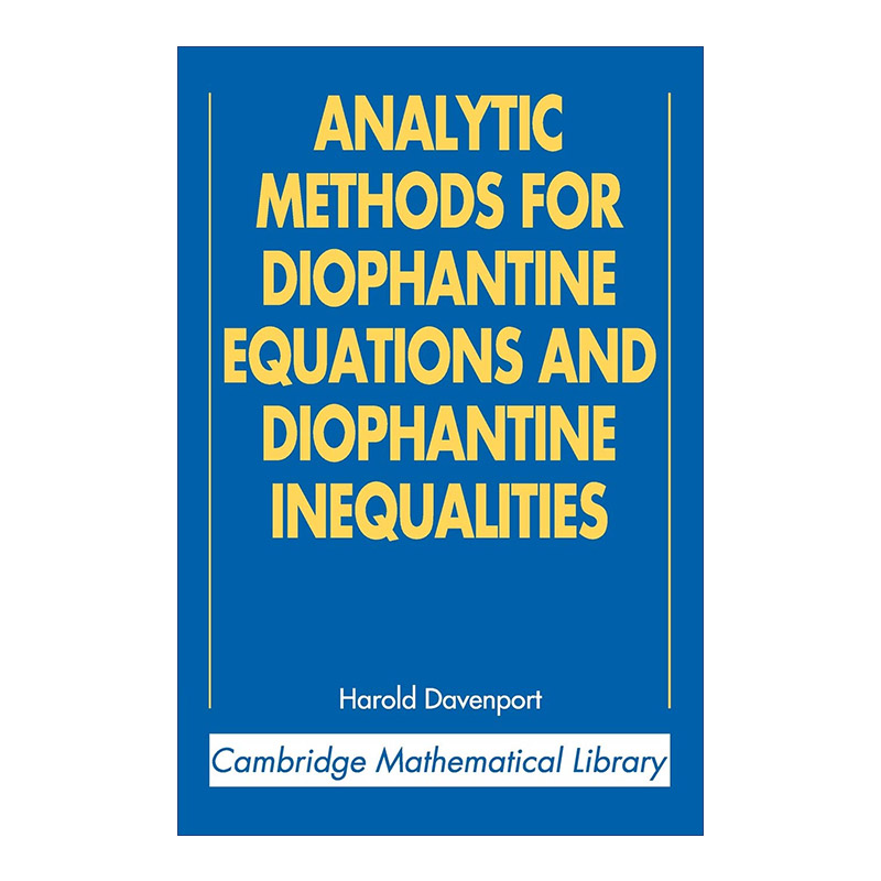 英文原版 Analytic Methods for Diophantine Equations and Diophantine Inequalities丢番图方程与丢番图不等式分析方法进口