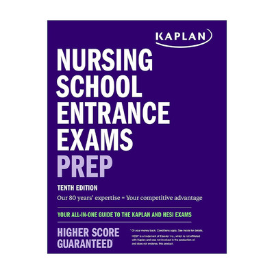 英文原版 Nursing School Entrance Exams Prep 卡普兰 护理学校入学考试 第10版 英文版 进口英语原版书籍